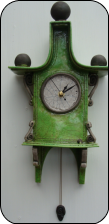 Lime Green Narrow Wall Clock 